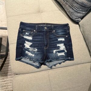 American Eagle AE Next Level High-Waisted Denim Short Short - Size 6
